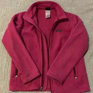 Girls Patagonia Magenta Fleece Jacket Size M(Medium)